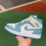 Air Jordan 1 Mid UNC White Blue Sneakers BQ6472-141