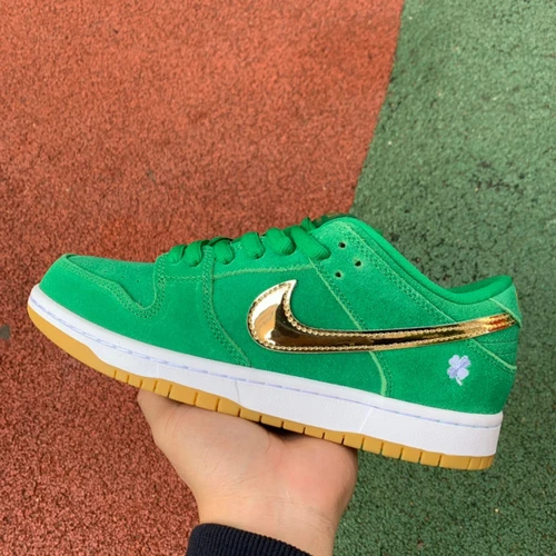 Nike SB Dunk Low "St. Patrick's Day" Green Suede BQ6817-303