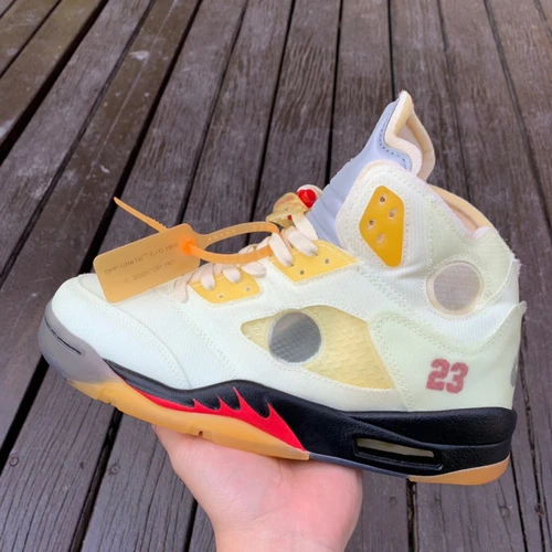 Off-White x Air Jordan 5 "Sail" DH8565-100