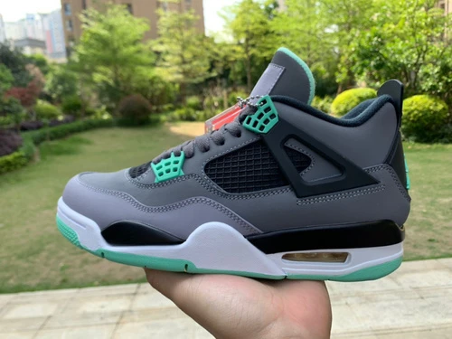 Air Jordan 4 Retro "Green Glow" Gray Green 308497-033