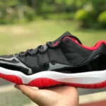 Air Jordan 11 Low "Bred" Black Red Basketball Shoes 528895-528896-012