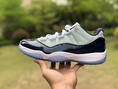 Air Jordan 11 Retro Low "Georgetown" Grey Blue Basketball Shoes 528895-007