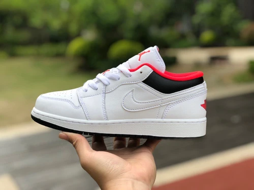 Air Jordan 1 Low Black White Red 553560-160