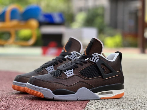 Air Jordan 4 Retro "Starfish" Black Orange CW7183-100