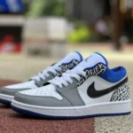 Air Jordan 1 Low "True Blue Crackle" Low-Top Basketball Sneaker DM1199-140