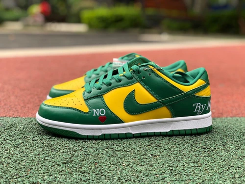 Nike Dunk Low "Brazil Heart" Green Yellow DO7412-983