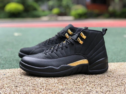 Air Jordan 12 "Black Taxi" Black Gold Sneakers CT8013-071