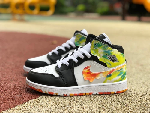 Air Jordan 1 Mid "Paint" Multicolor Sneakers DJ6563-038