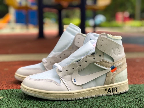 Air Jordan 1 x OFF-WHITE White Sneakers AQ0818-100