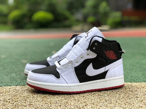 Air Jordan 1 Mid Black White Red Sneakers DD9338-016