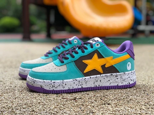 BAPE STA SK8 Green Purple Yellow