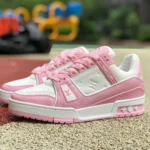 LOUIS VUITTON Trainer White Pink