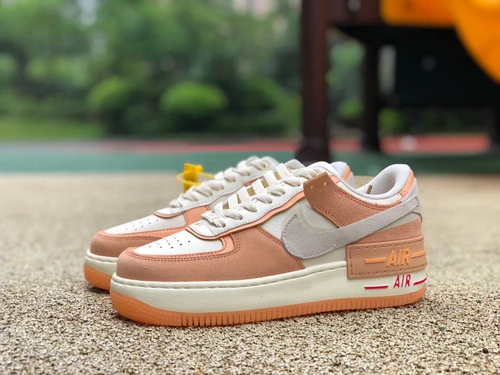 Nike AF1 Shadow Double Swoosh Apricot Orange Sneakers DM8157-700