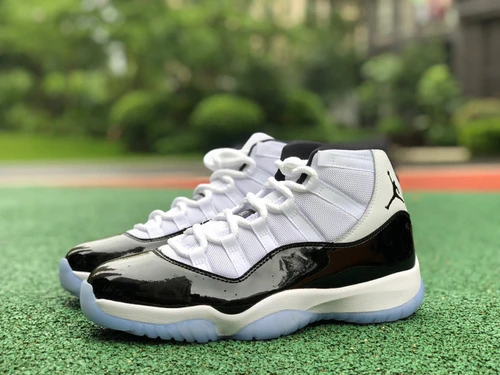 Air Jordan 11 "Concord" Black White Basketball Shoes 378037-100