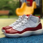 Air Jordan 11 WMNS "Cherry" White Red Basketball Shoes 378038-116