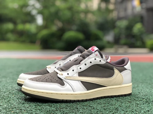 Travis Scott x Air Jordan 1 Low White Tan