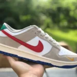 Nike Dunk Low "Light Iron Ore" White Sand Red DV3497-001