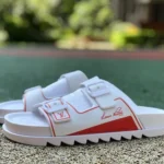 LOUIS VUITTON Slides White Red