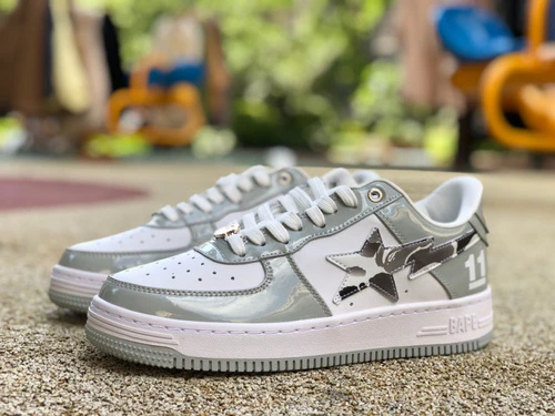 BAPE STA SK8 Grey White