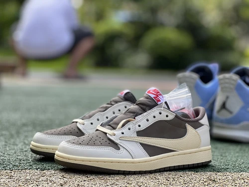 Travis Scott x Air Jordan 1 Low White Brown LJR DM7866-162