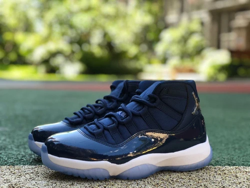 Air Jordan 11 Dark Blue Basketball Shoes 378037-441