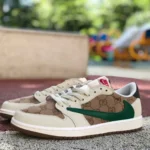 Travis Scott x Air Jordan 1 Low Gucci White Brown DM7