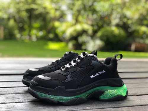 Balenciaga Triple S Clear Sole Green Black