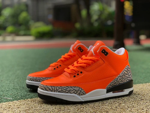 Air Jordan 3 Retro "Orange Peel" Cracked Leather