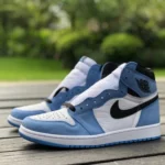 Air Jordan 1 "University Blue" Blue Black Sneakers 555088-134