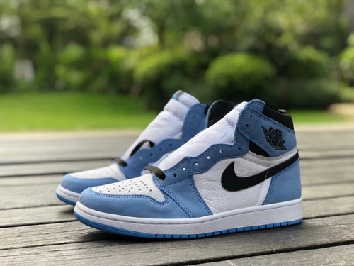 Air Jordan 1 "University Blue" Blue Black Sneakers 555088-134