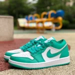 Air Jordan 1 Low White Green Sneakers DC0774-132