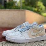 Air Jordan 1 Low Canvas Grey Blue Classic Low-Top Sneaker DQ4151-500