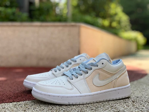 Air Jordan 1 Low Canvas Grey Blue Classic Low-Top Sneaker DQ4151-500