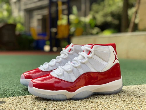 Air Jordan 11 "Cherry" White Red Basketball Shoes CT8012-116