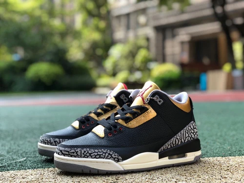 Air Jordan 3 WMNS "Black Gold" Cracked Leather CK9246-067