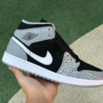 Air Jordan 1 Mid Black Grey Sneakers DM1200-016