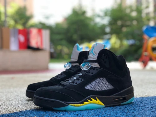 Air Jordan 5 "Aqua" Black Yellow Blue DD0587-047