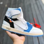 Off-White x Air Jordan 1 White Blue Sneakers 50818-168