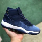 Air Jordan 11 WMNS "Midnight Navy" Navy Velvet Basketball Shoes AR0715-441