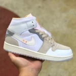 Air Jordan 1 Mid White Grey Sneakers DM9652-100