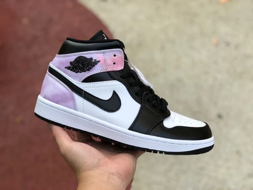 Air Jordan 1 Mid "Tie-Dye" Black Purple Sneakers DM6216-001