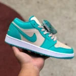 Air Jordan 1 Low "Aqua Blue" Retro Low-Top Basketball Sneaker DC0774-131