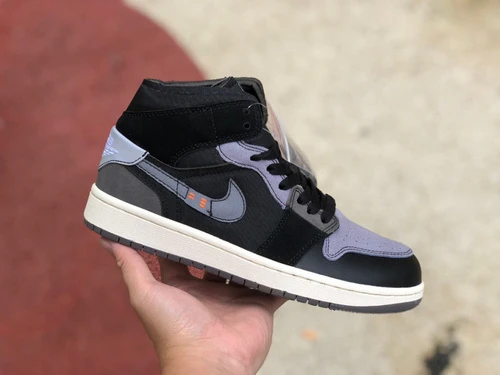 Air Jordan 1 Mid "Inside Out" Black Grey Sneakers DM9652-001