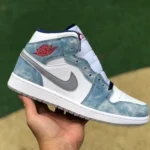 Air Jordan 1 Mid Light Blue Sneakers DN3706-401