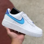 Nike Air Force 1 White/Blue Stacked Swoosh DQ0359-100