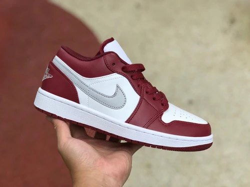 Air Jordan 1 Low Red Sneakers 553560-615