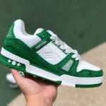 LOUIS VUITTON Trainer White Green