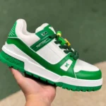 LOUIS VUITTON Trainer White Green