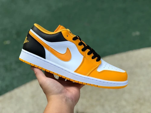 Air Jordan 1 Low "Taxi" Yellow White Low-Top Retro Basketball Sneaker 553558-701