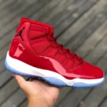 Air Jordan 11 White Red Basketball Shoes 378037-623